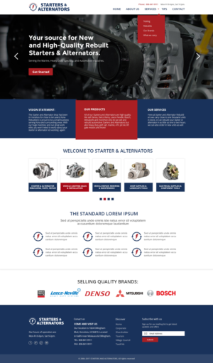 Starter & Alternator business needs a website | Web-Design von lemosys infotech