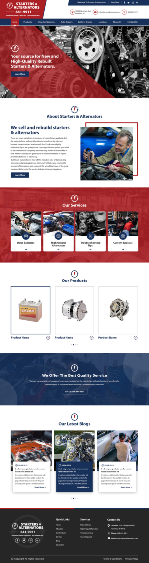 Starter & Alternator business needs a website | Web-Design von syrwebdevelopment