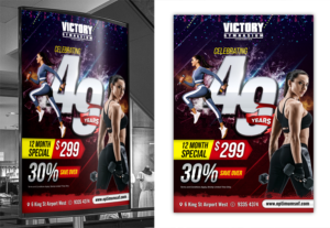 Melbourne Gym Celebrating 49 years of business | Graphic Design by SAI DESIGNS