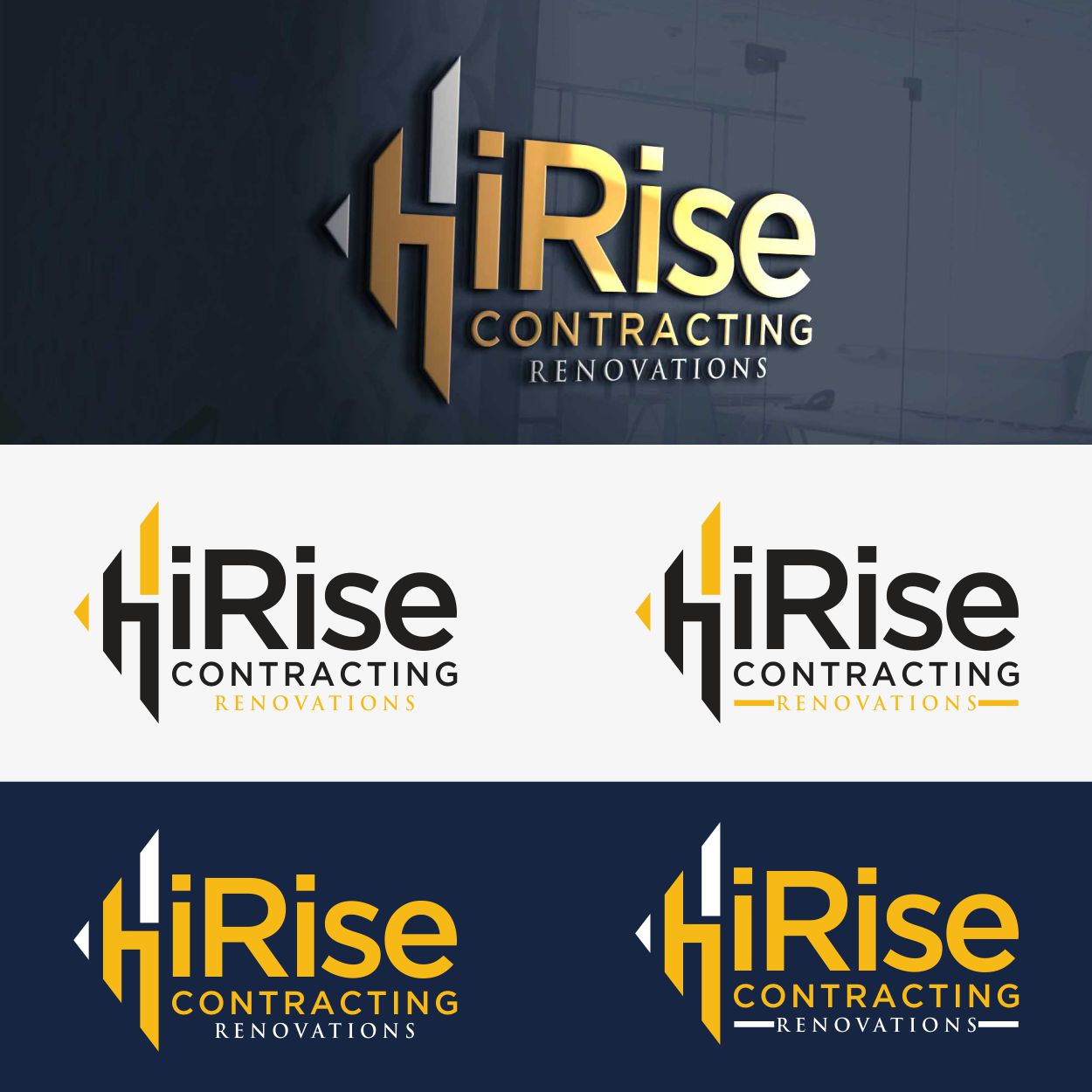 Logo Design by Rajiv Kumar for HiRise Contracting | Design #22016615