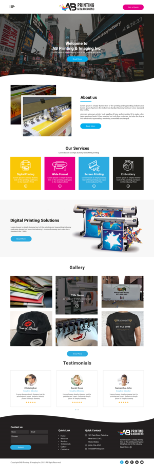 AB Printing & Imaging Inc  | Web Design by bdesigner9