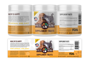 Supplement Treats for Dogs and Cats Needs a Label Design | Label Design by SAI DESIGNS