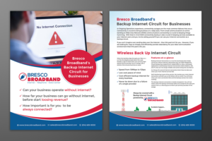 Always connected with Bresco Broadband's Backup Internet Circuit | Flyer Design by OwnDesign