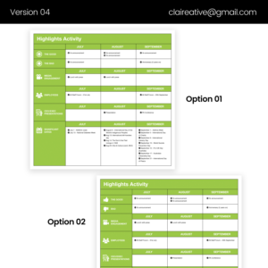 External planner | Graphic Design by Claireative