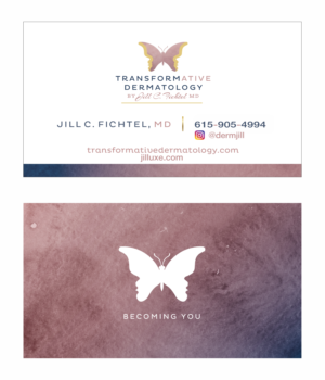 Dermatology Office Business Card Update | Business Card Design by Tosha