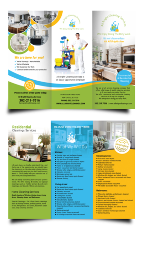 Brochure Design by uk for All Bright Cleaning Services | Design #22138741