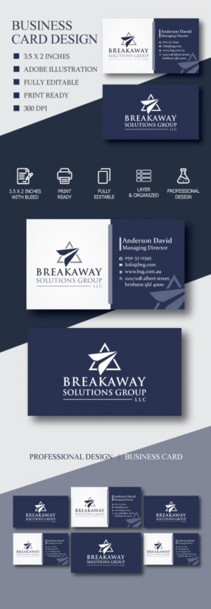 Visitenkarten-Design von Prism Graphics für Breakaway Solutions Group, LLC | Design: #22173263