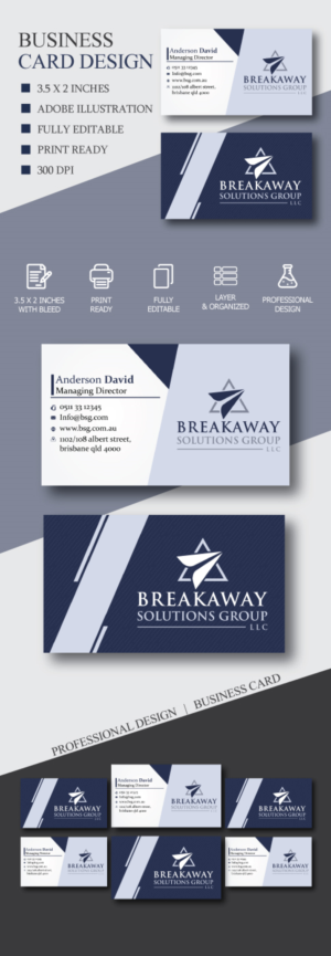 Visitenkarten-Design von Prism Graphics für Breakaway Solutions Group, LLC | Design: #22173264