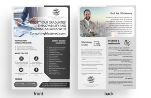 Flyer to University MBA Directors about my new online course | Flyer Design by Mishuy