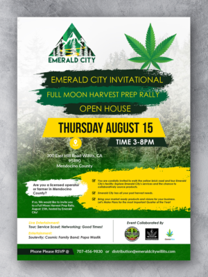 Mendocino County Cannabis Business Needs Poster/Playbill Design for Event "Emerald City Invi... | Flyer Design by innovative earth