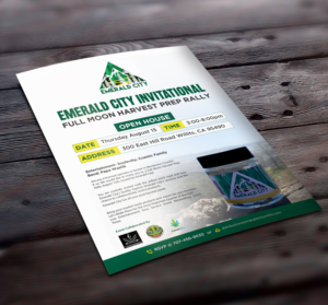 Mendocino County Cannabis Business Needs Poster/Playbill Design for Event "Emerald City Invi... | Flyer Design by GraphicsGuru