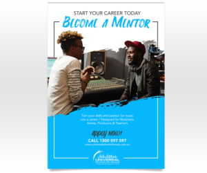 Become a Mentor - For Musicians, Artists, Producers and Teachers | Flyer Design by Luniere Designs