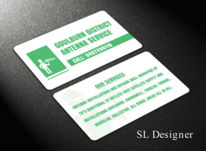 Goulburn district antenna service business card size advertising  | Business Card Design by SL Designer