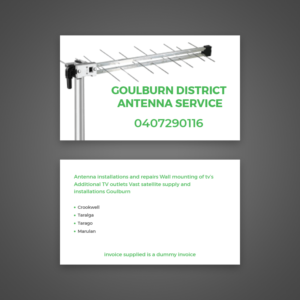 Goulburn district antenna service business card size advertising  | Business Card Design by Uttom 2