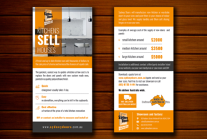 Sydney Doors Kitchen Face Lift DL Flyers | Flyer Design by ecorokerz