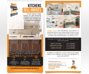 Sydney Doors Kitchen Face Lift DL Flyers | Flyer Design by Luniere Designs