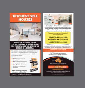 Sydney Doors Kitchen Face Lift DL Flyers | Flyer Design by meet007