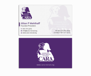 Business Card Design by Krishno for Community Animal Rescue Alliance | Design #22321193