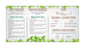 menu board design: classic burger  | Menu Design by Robert Macwan