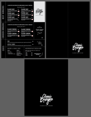 menu board design: classic burger  | Menu Design by schk