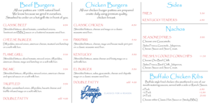 menu board design: classic burger  | Menü-Design von Skybluedesignstudio