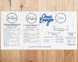 menu board design: classic burger  | Menü-Design von Adnan.design