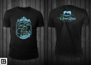 RIVERSTONE DENTAL CLINIC NEEDS A LOGO FOR A ROAD RELAY RUN | T-shirt Design by Barney Stinson