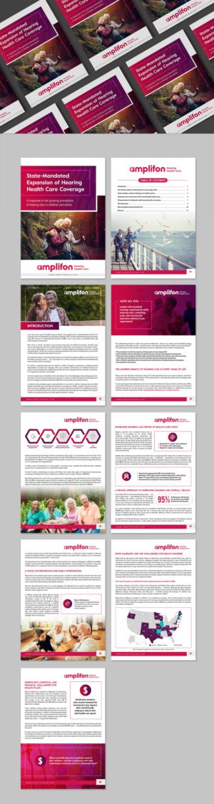 Hearing health care company needs a white paper redesigned to be more visually engaging | Graphic Design by SAI DESIGNS