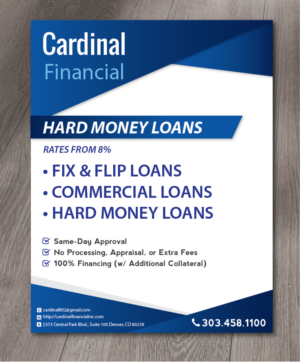 Cardinal Financial Hard Money Lender | Flyer Design by alex989