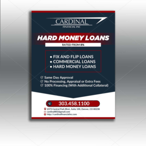 Cardinal Financial Hard Money Lender | Flyer Design by DA.