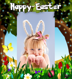 Illustrated Light-Up Easter Photo Frame | Illustration Design by tarokun