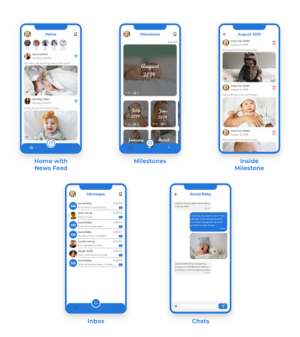 Social Baby Book Application for video and pic Storage | App Design by 5SD solutions