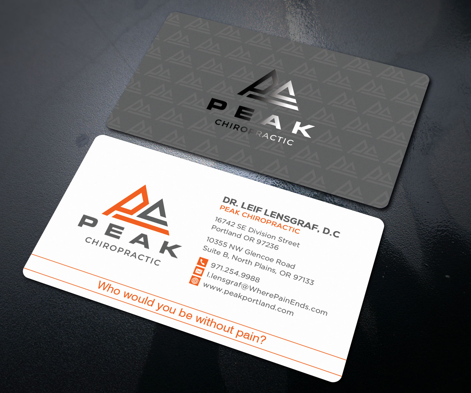 Business Card Design by Sandaruwan for Peak Chiropractic | Design #22433775