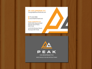 Business Card Design by Creations Box 2015 for Peak Chiropractic | Design #22415898