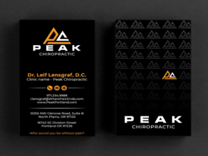 Business Card Design by Pictorial for Peak Chiropractic | Design #22395411