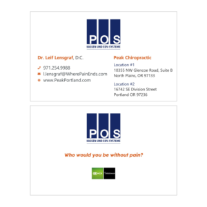 Business Card Design by DG+ for Peak Chiropractic | Design #22435349