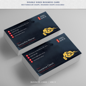 Jingshen business card -we import and distributed Chinese herbal medicine into Australia for prac... | Visitenkarten-Design von Expert Designer