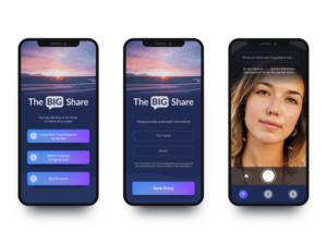 The Big Share: Film Your Story | App Design by Ma_lau