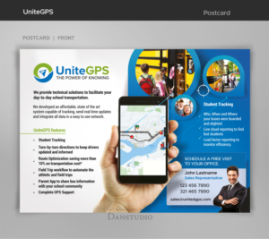 Postkarten-Design von danstudio für UniteGPS LLC | Design: #22417832