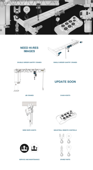 Overhead crane company needs vector graphics for website | Graphic Design by hover