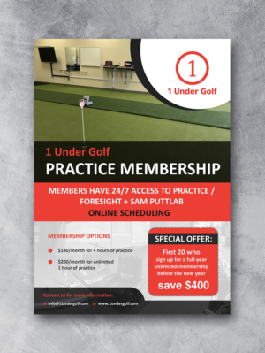 Indoor golf coaching facility needs a flyer advertising the indoor practice program | Flyer Design by innovative earth