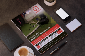 Indoor golf coaching facility needs a flyer advertising the indoor practice program | Flyer Design by GraphicsGuru