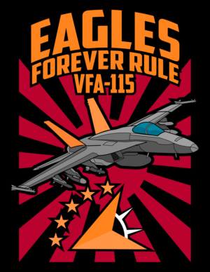 Strike Fighter Squadron 115 T-shirt Design | T-shirt Design by JLAGO