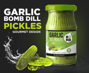 Garlic Bomb Dill Pickles needs your smart gourmet Design | Packaging Design by SAI DESIGNS