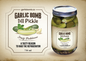 Garlic Bomb Dill Pickles needs your smart gourmet Design | Packaging Design by Nublan Ameram