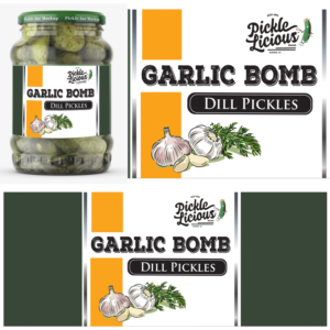 Garlic Bomb Dill Pickles needs your smart gourmet Design | Packaging Design by Krasimira Georgieva