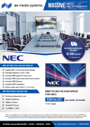 NEC Promotional brochure for corporate/Government meeting rooms | Flyer Design by alex989