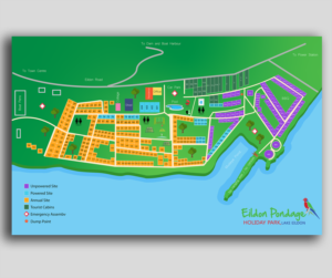 caravan park map | Graphic Design by IndreDesign