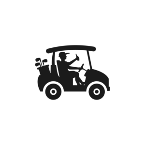 Golf Cart with a guy drinking a beer | Grafik-Design von Andylicious