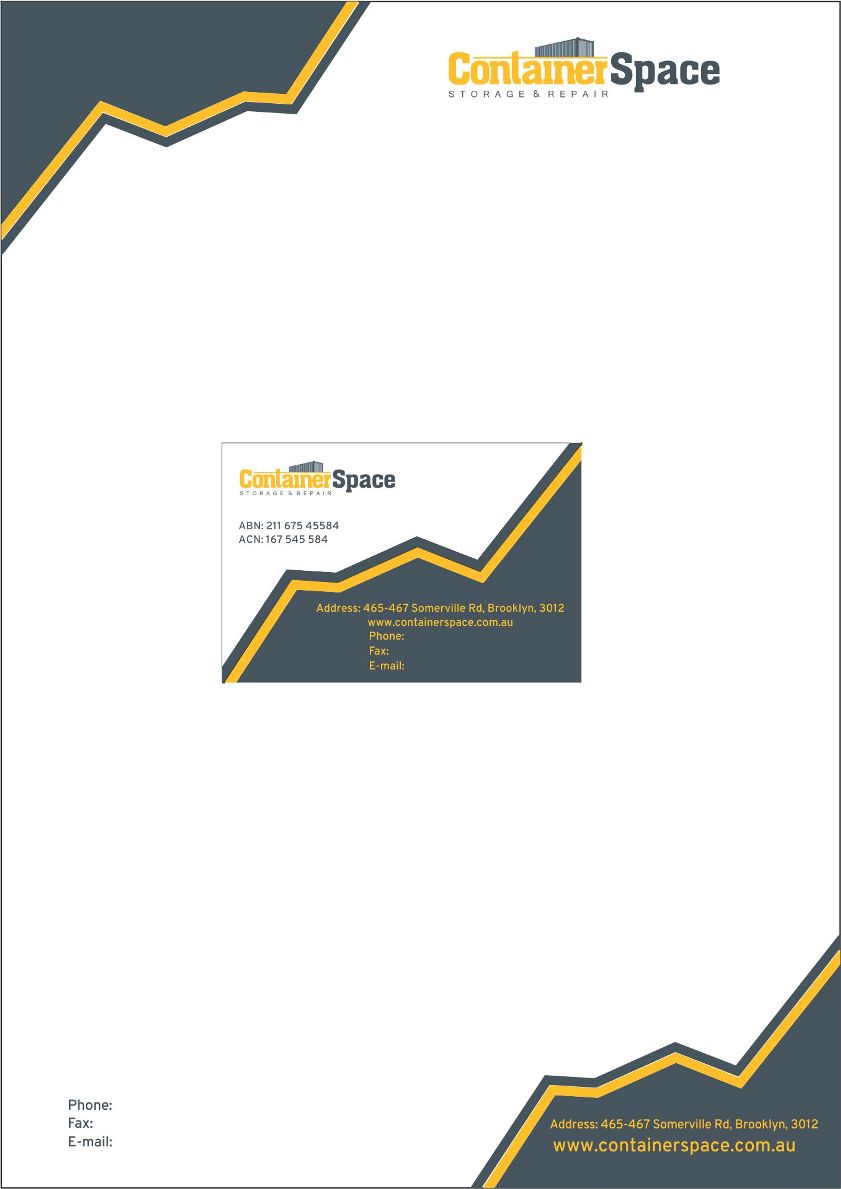 Letterhead Design by auryro for Containerspace | Design #3134219